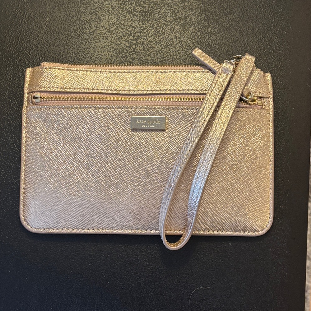 Kate Spade Metallic Gold Wristlet